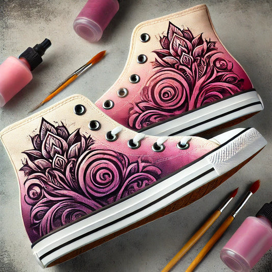 Bota deportiva flor en lineas